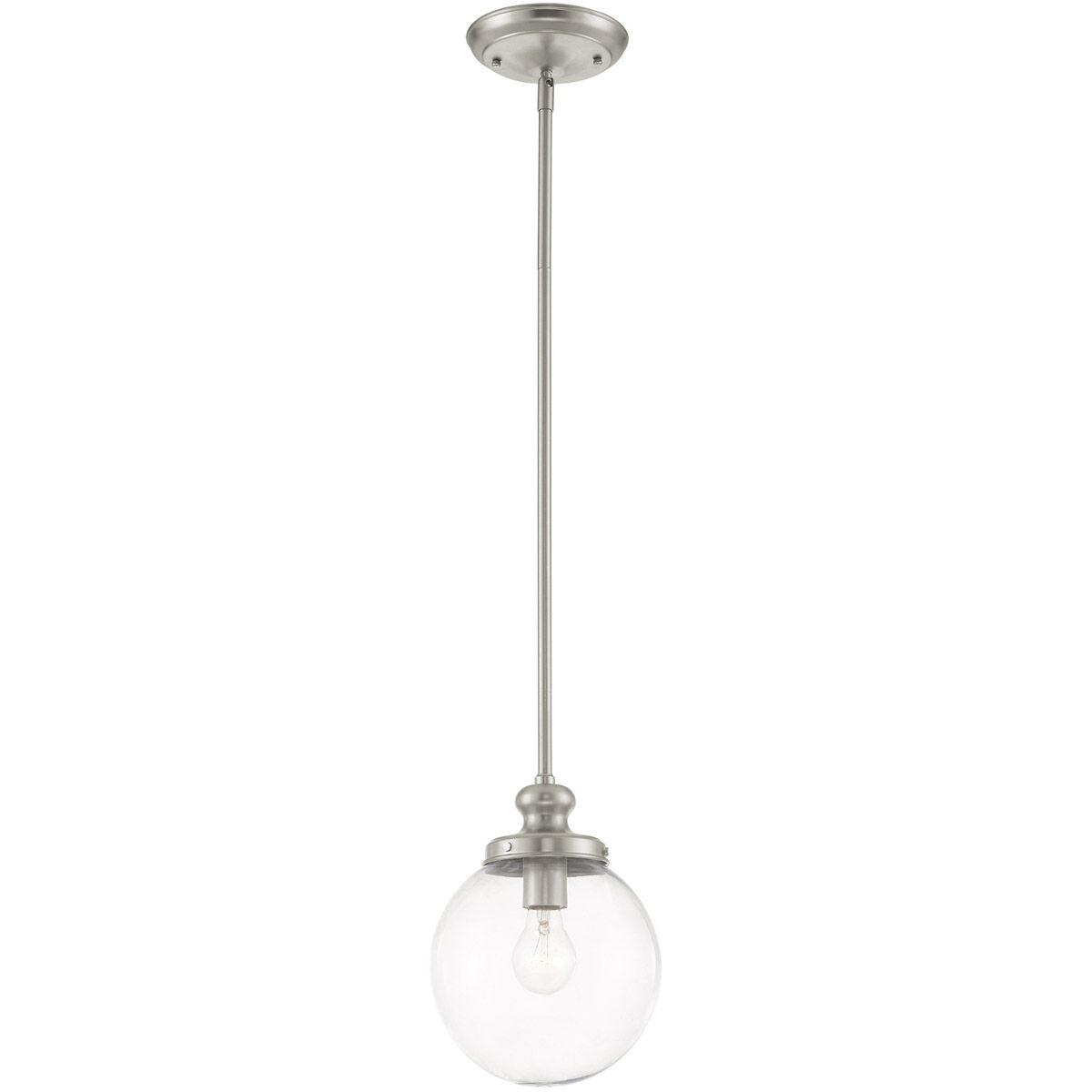 Sheffield 1 Light 8 inch Brushed Nickel Mini Pendant Ceiling Light