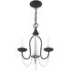 Alessia 3 Light 13 inch Black Mini Chandelier Ceiling Light