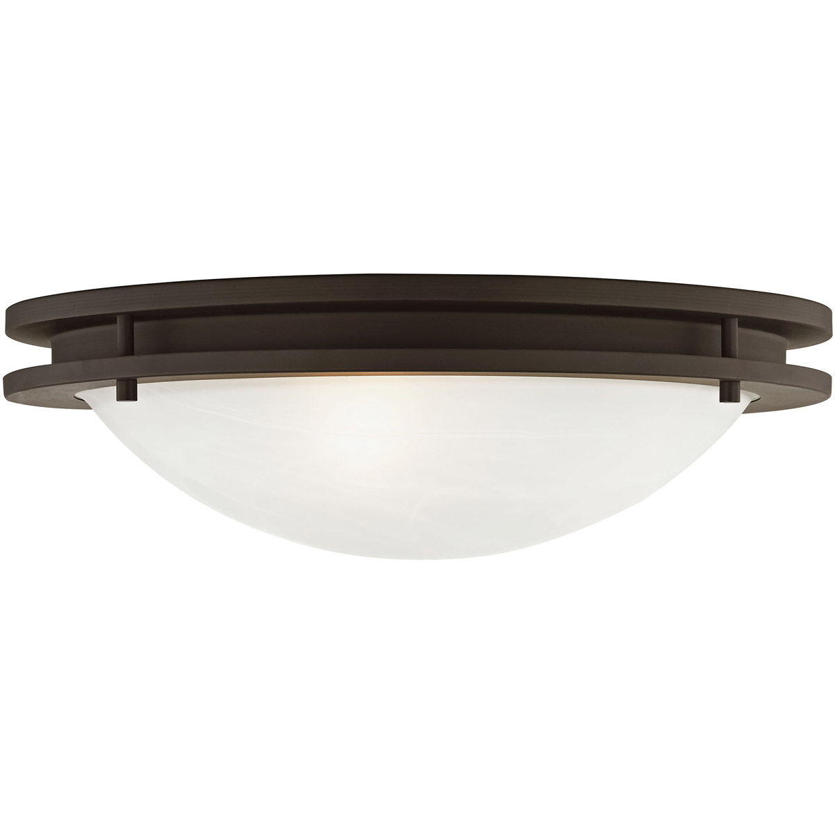 Ariel 3 Light 17 inch Bronze Flush Mount Ceiling Light