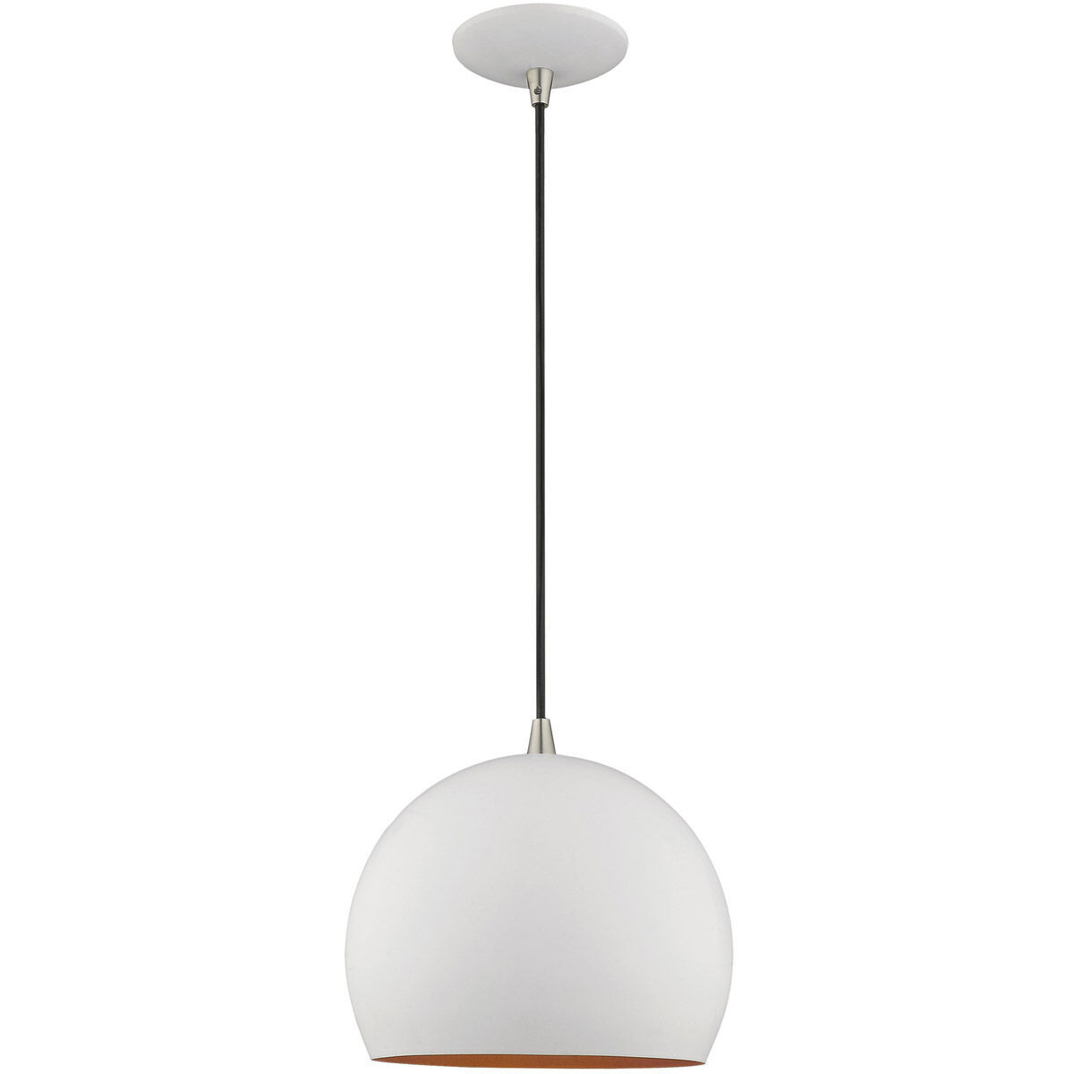 Allison 1 Light 10 inch White Mini Pendant Ceiling Light
