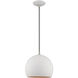 Allison 1 Light 10 inch White Mini Pendant Ceiling Light