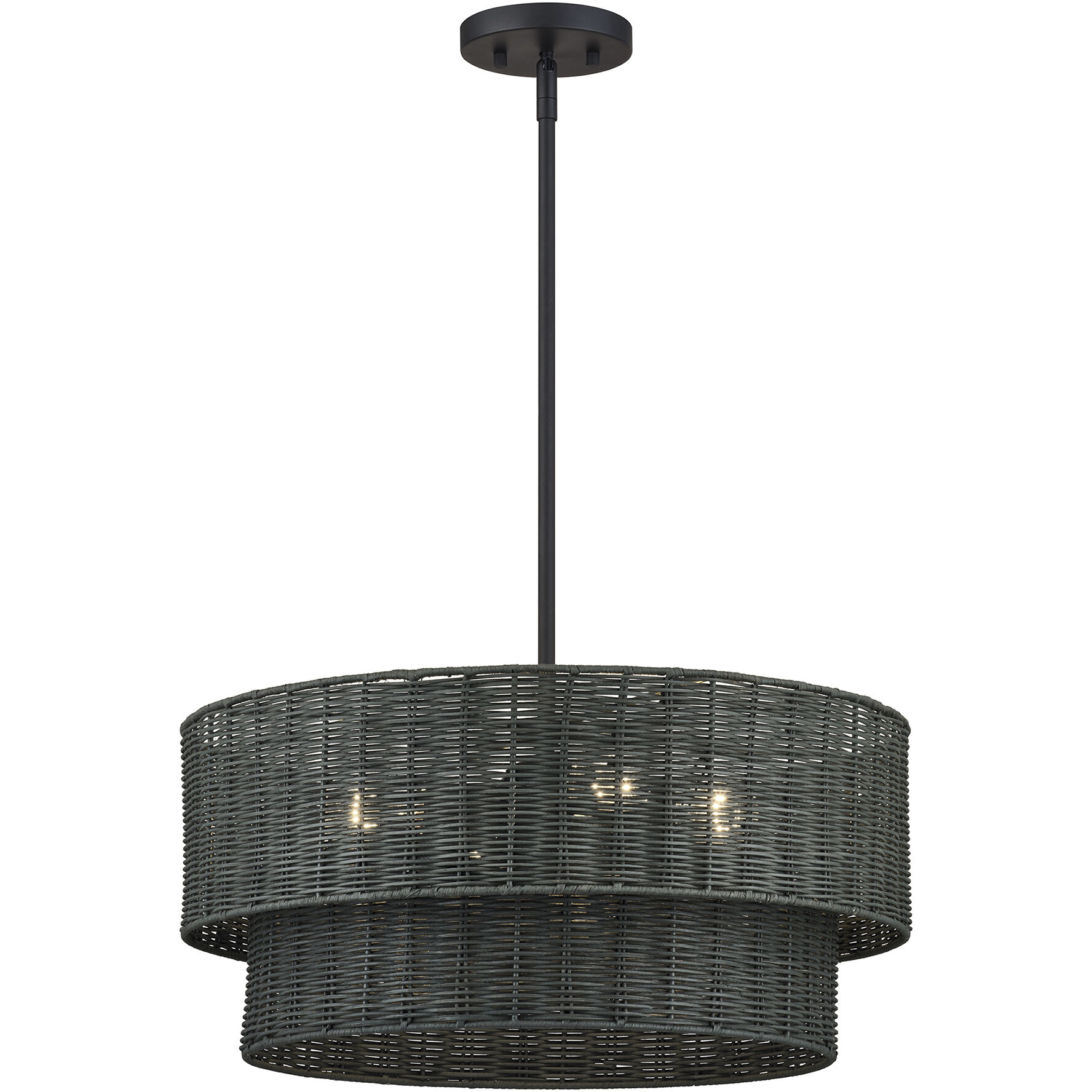Weavington 4 Light 21 inch Black Pendant Chandelier Ceiling Light