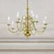 Williamsburgh 12 Light 32 inch Polished Brass Chandelier Ceiling Light