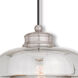 Art Glass 1 Light 9.25 inch Brushed Nickel Mini Pendant Ceiling Light
