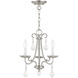 Daphne 3 Light 14 inch Brushed Nickel Mini Chandelier Ceiling Light