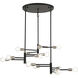 Bannister 15 Light 41.25 inch Black with Brushed Nickel Accents Extra Large Chandelier Ceiling Light