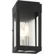York 1 Light 9 inch Black Outdoor ADA Wall Lantern