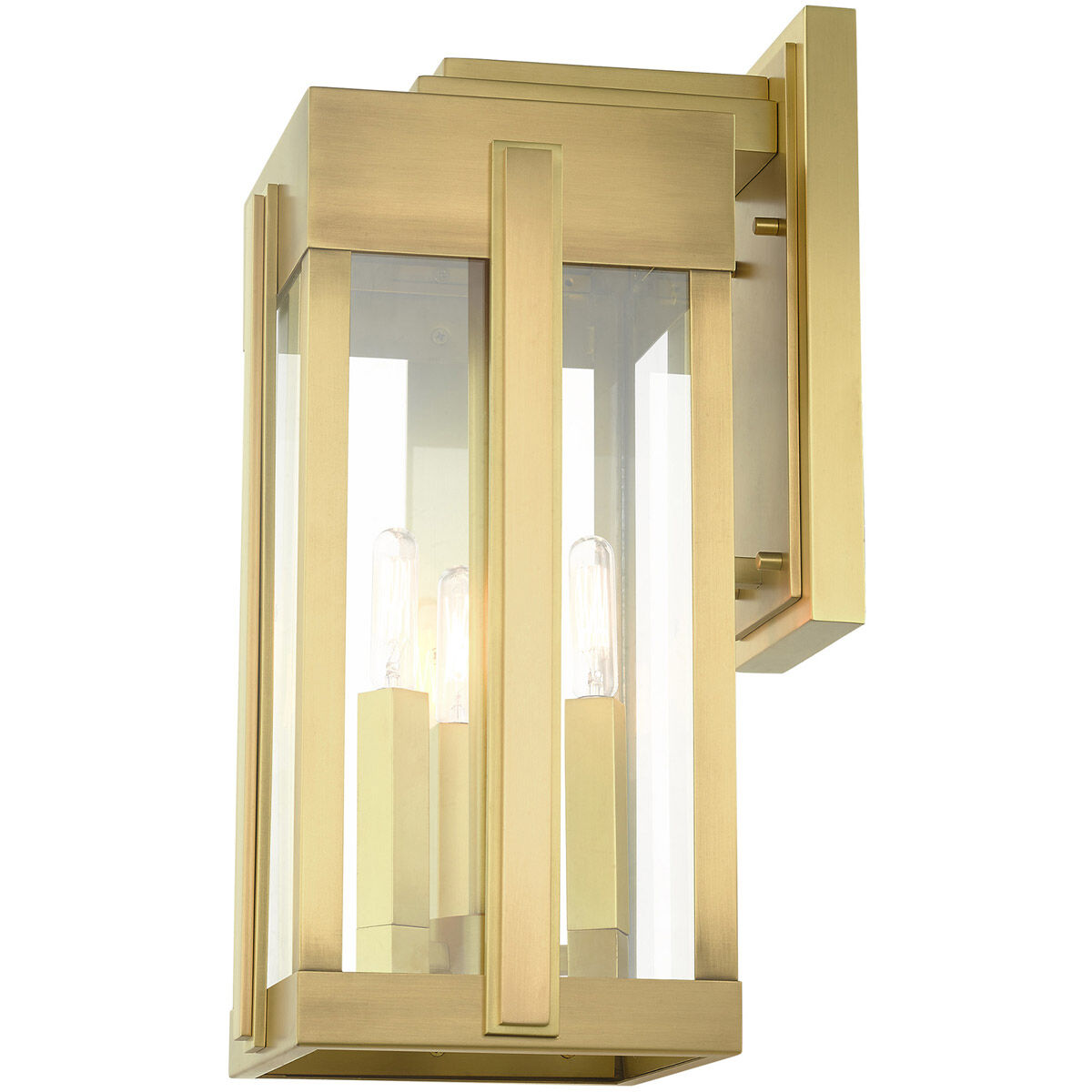 Lexington 3 Light 18 inch Natural Brass Outdoor Wall Lantern