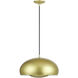 Domma 3 Light 17 inch Soft Gold with Polished Brass Accents Pendant Ceiling Light