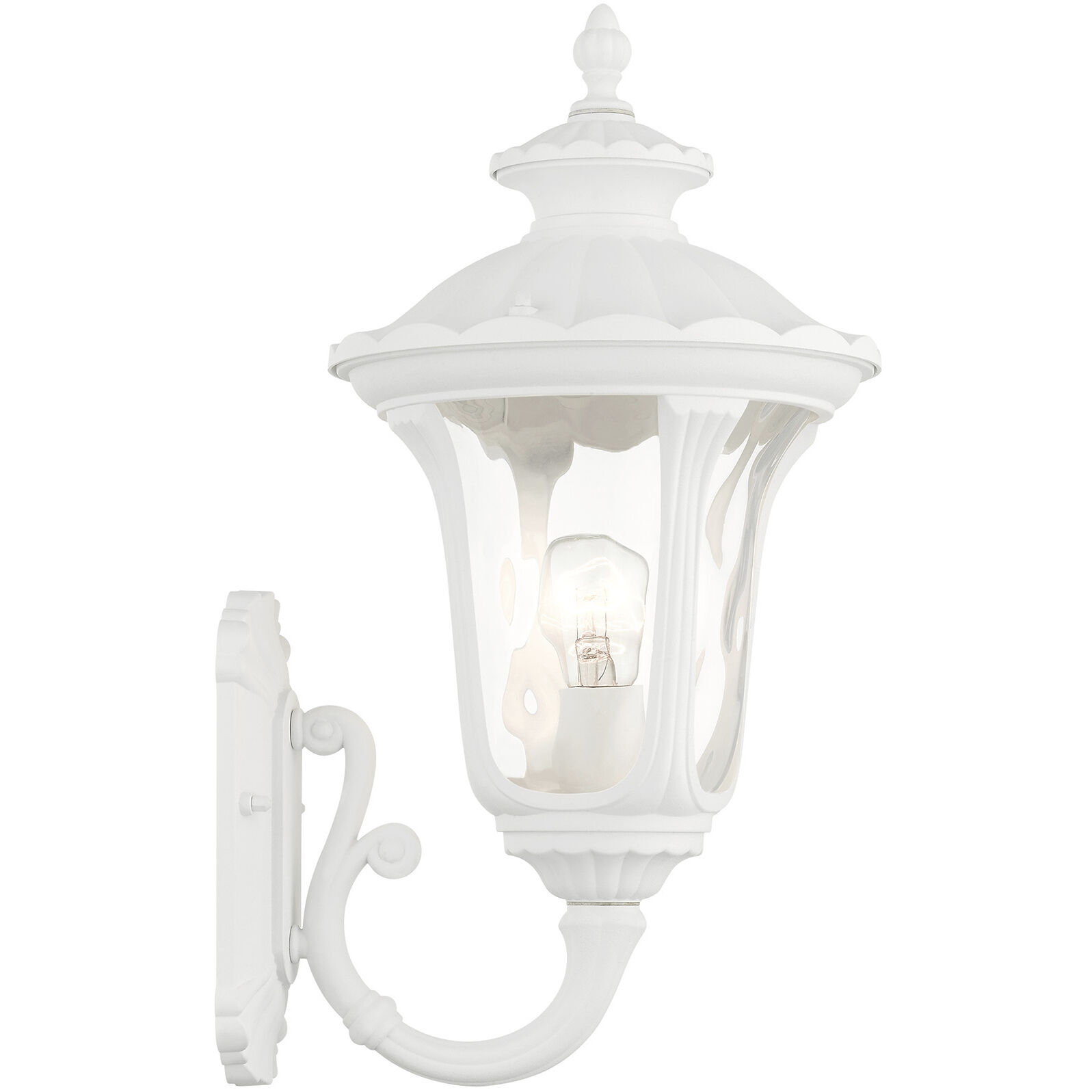 Oxford 1 Light 19 inch Textured White Outdoor Wall Lantern