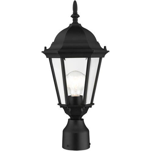 Hamilton 1 Light 18 inch Textured Black Outdoor Post Top Lantern