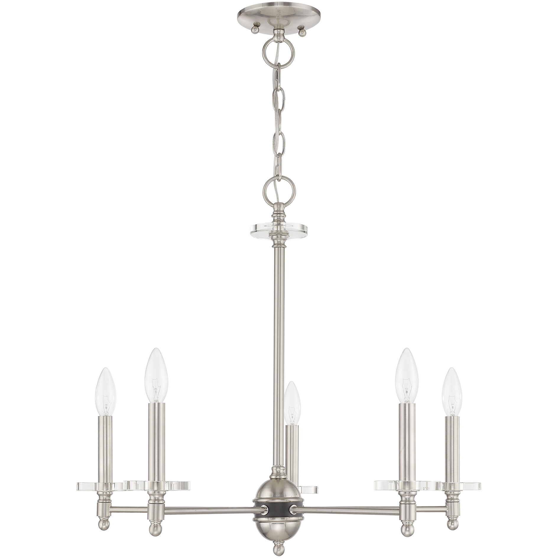 Bennington 5 Light 25 inch Brushed Nickel Chandelier Ceiling Light