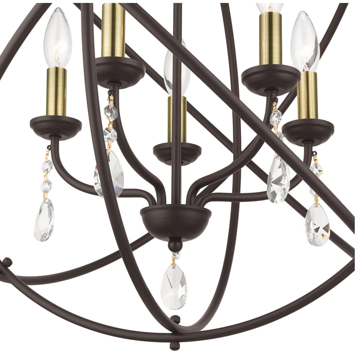 Aria 5 Light 23.5 inch Bronze Chandelier Ceiling Light