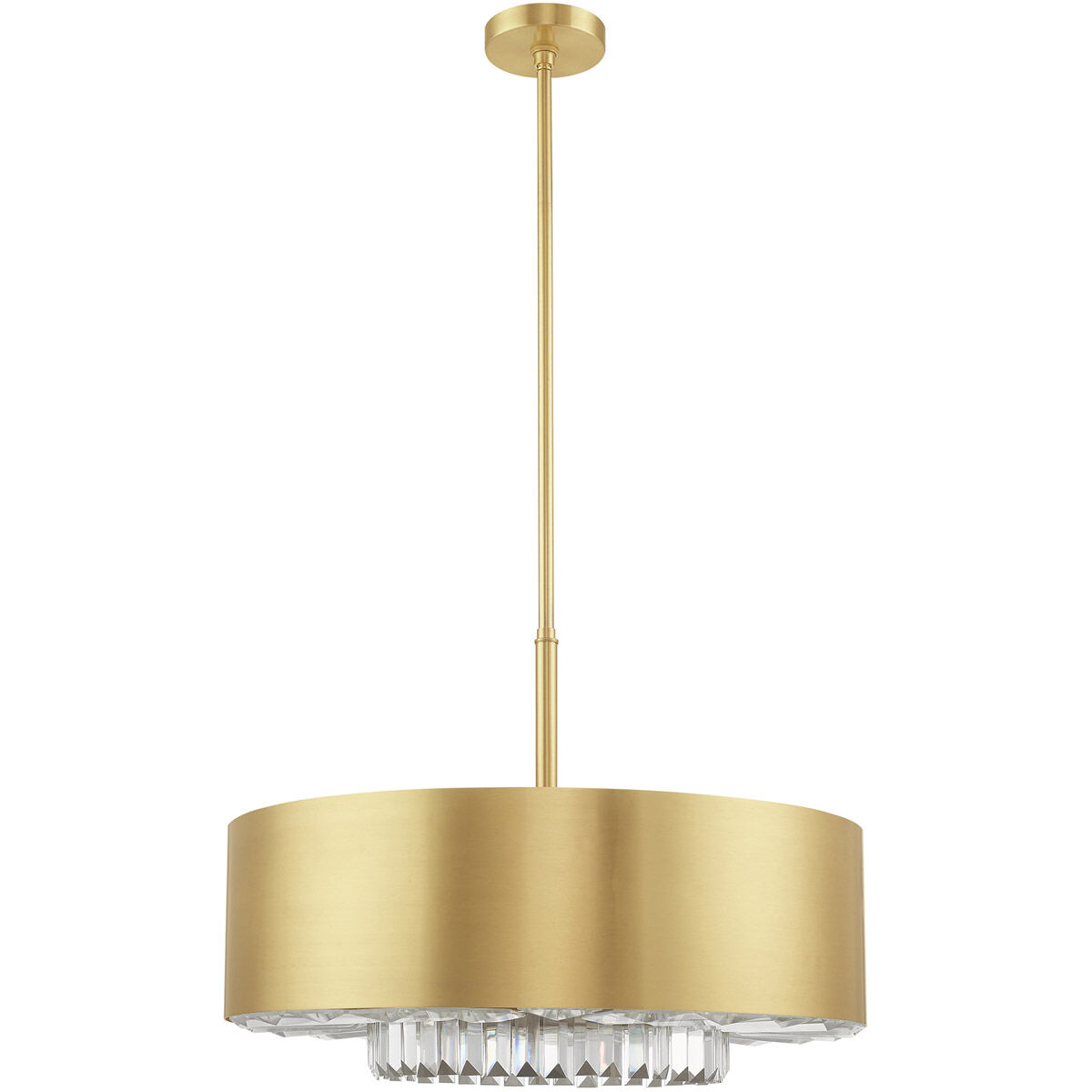 Madison 6 Light 24 inch Satin Brass Pendant Chandelier Ceiling Light
