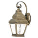 Exeter 1 Light 16 inch Antique Brass Outdoor Wall Lantern