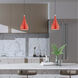 Allison 1 Light 6.25 inch Shiny Red Mini Pendant Ceiling Light