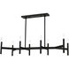 Copenhagen 8 Light 40 inch Black Linear Chandelier Ceiling Light