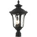 Oxford 3 Light 22 inch Textured Black Outdoor Post Top Lantern