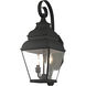 Exeter 2 Light 22 inch Black Outdoor Wall Lantern 
