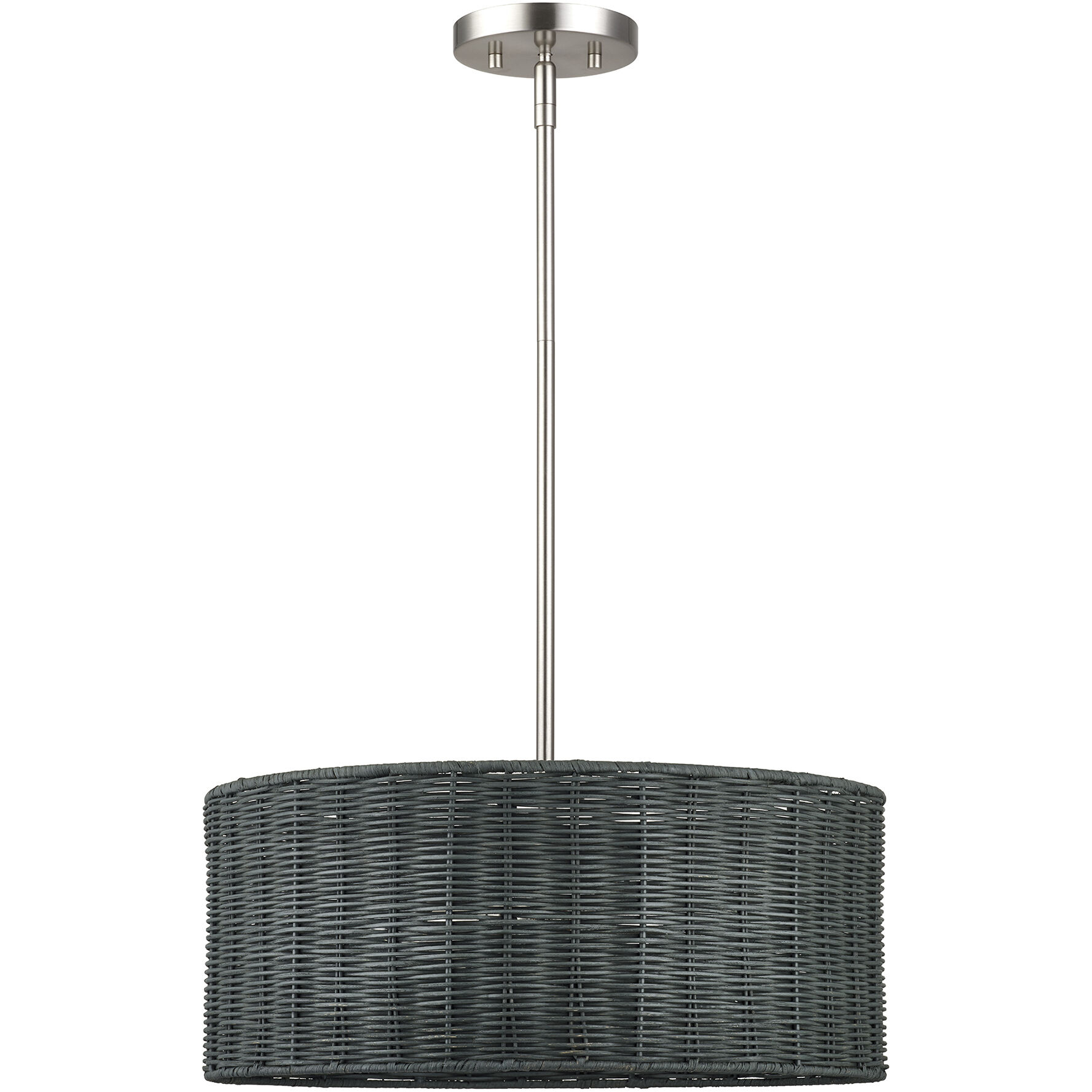 Weavington 3 Light 18 inch Brushed Nickel Pendant Chandelier Ceiling Light