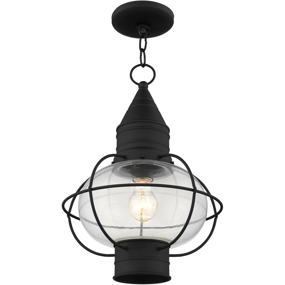 Newburyport 1 Light 20 inch Black Outdoor Post Top Lantern