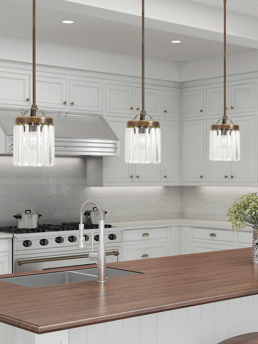 Ashton 1 Light 6 inch Hand Painted Palacial Bronze Mini Pendant Ceiling Light