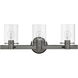 Munich 3 Light 23 inch Black Chrome Vanity Sconce Wall Light