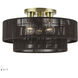 Acordia 3 Light 18 inch Antique Brass Semi Flush Mount Ceiling Light, Large