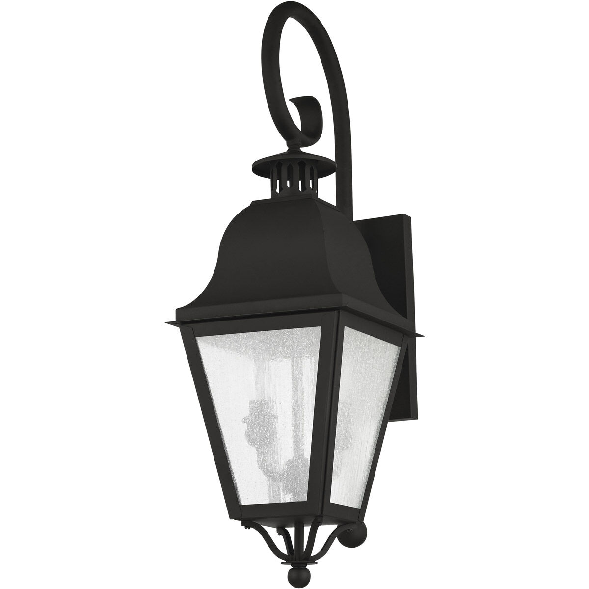 Amwell 2 Light 24.75 inch Black Outdoor Wall Lantern