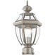 Monterey 1 Light 17 inch Brushed Nickel Outdoor Post Top Lantern