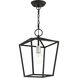 Devone 1 Light 10 inch Black Convertible Semi Flush/Lantern Ceiling Light