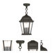 Hamilton 3 Light 9.5 inch Textured Black Outdoor Pendant Lantern
