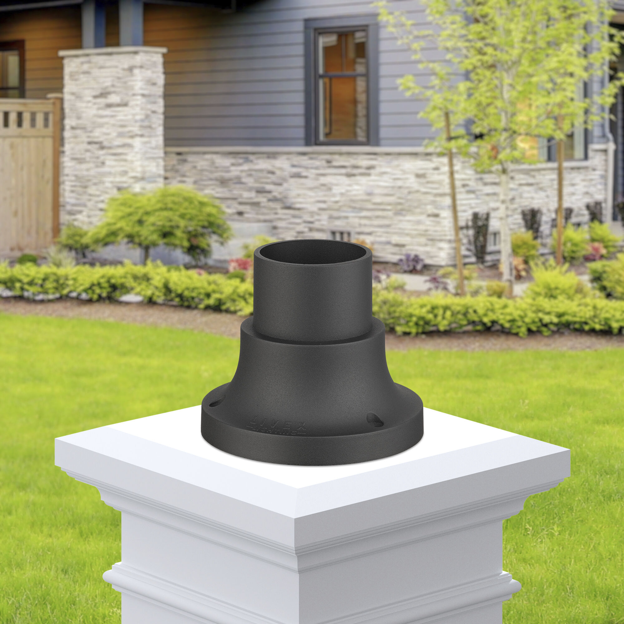 Allison 4.5 inch Textured Black Pier Mount Adapter