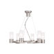 Midtown 6 Light 23 inch Brushed Nickel Chandelier Ceiling Light