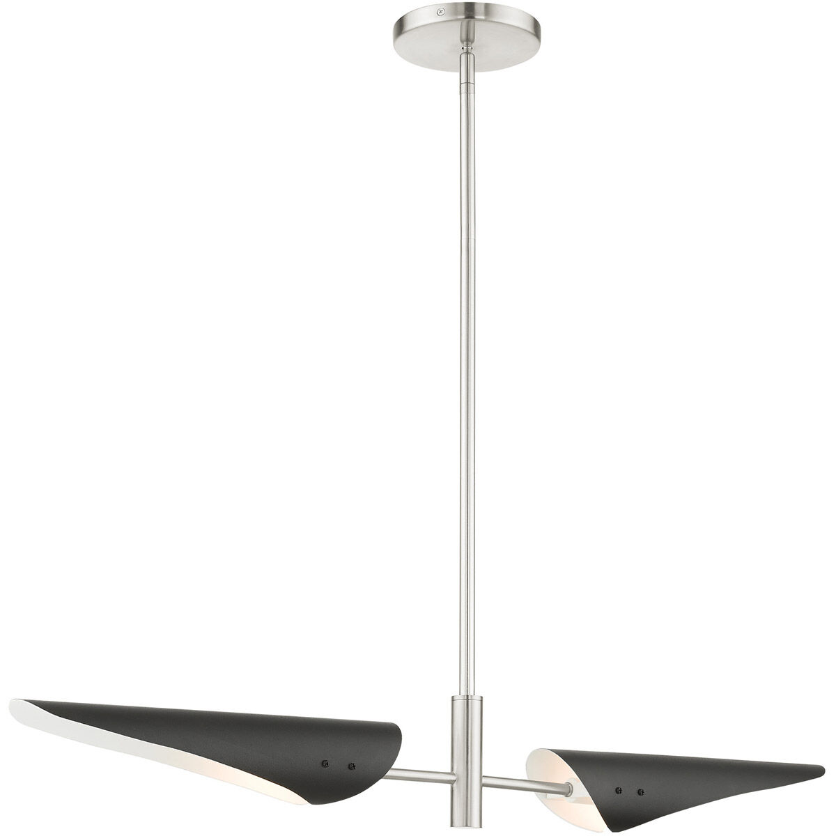 Capistrano 2 Light 38 inch Brushed Nickel Linear Chandelier Ceiling Light