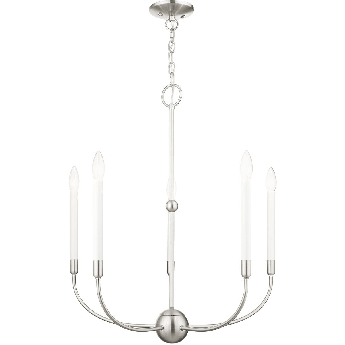 Clairmont 5 Light 24 inch Brushed Nickle Chandelier Ceiling Light in Brushed Nickel