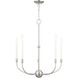 Clairmont 5 Light 24 inch Brushed Nickle Chandelier Ceiling Light in Brushed Nickel