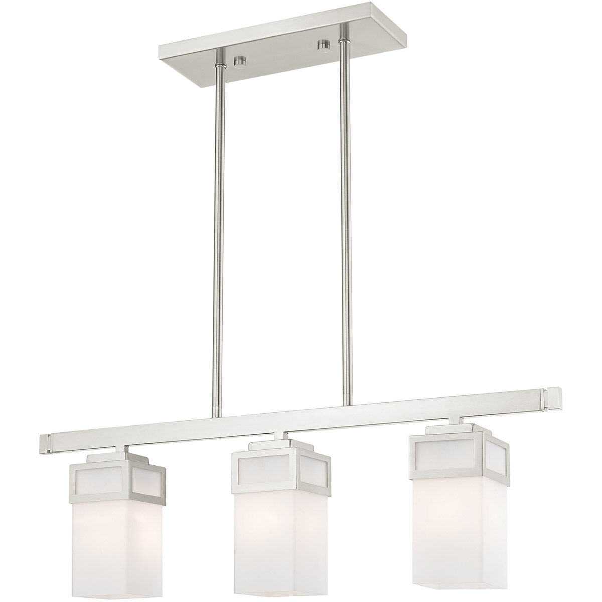 Harding 3 Light 28 inch Brushed Nickel Linear Chandelier Ceiling Light