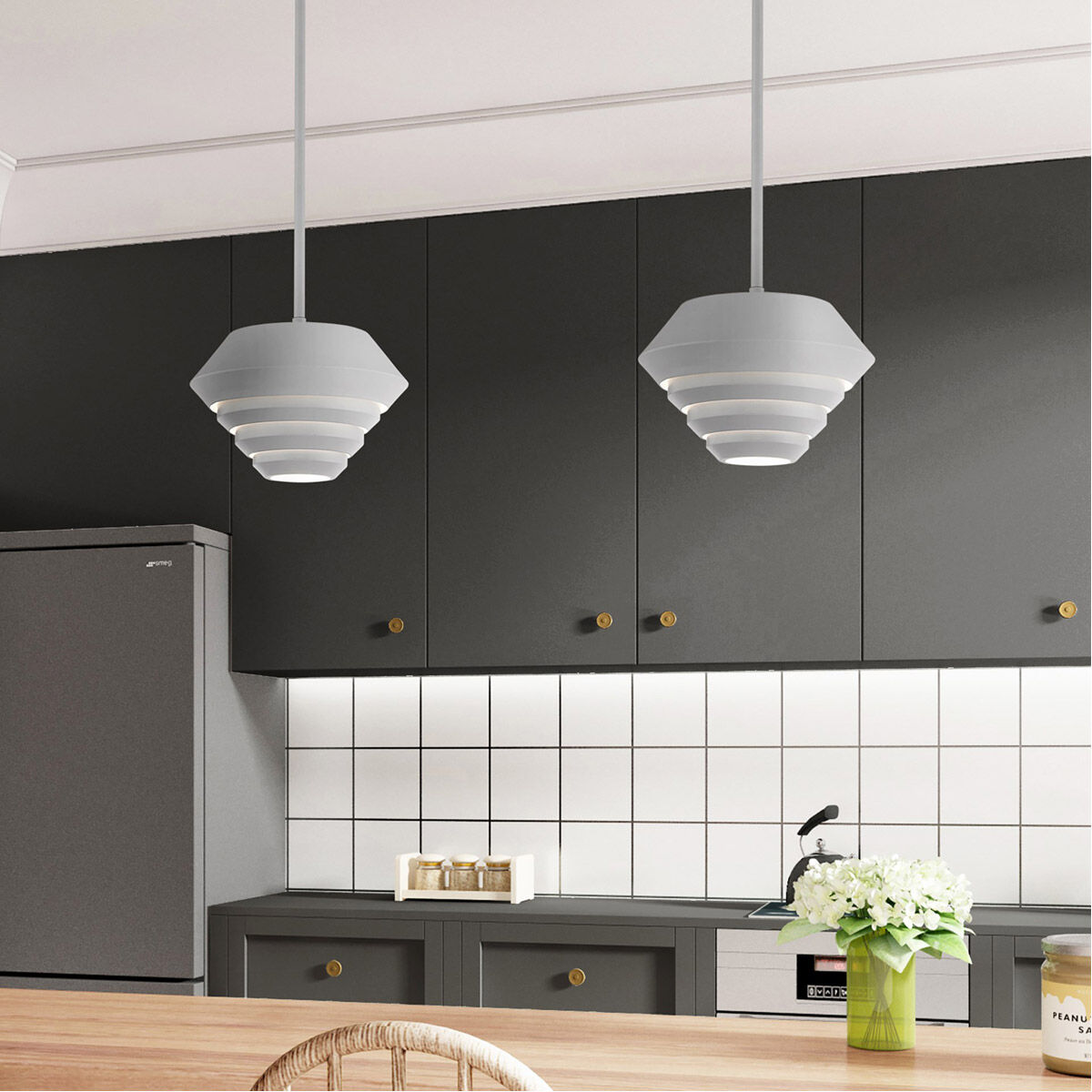 Amsterdam 1 Light 10 inch Nordic Gray Mini Pendant Ceiling Light