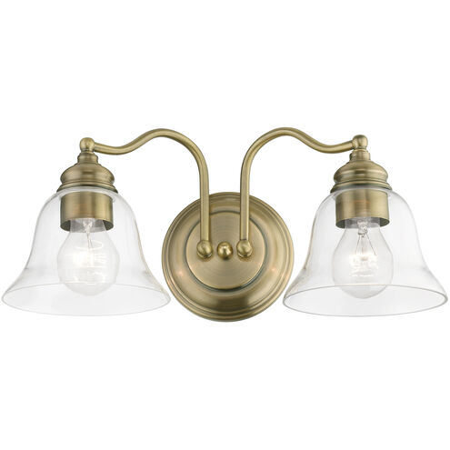 Moreland 2 Light 15 inch Antique Brass Vanity Sconce Wall Light