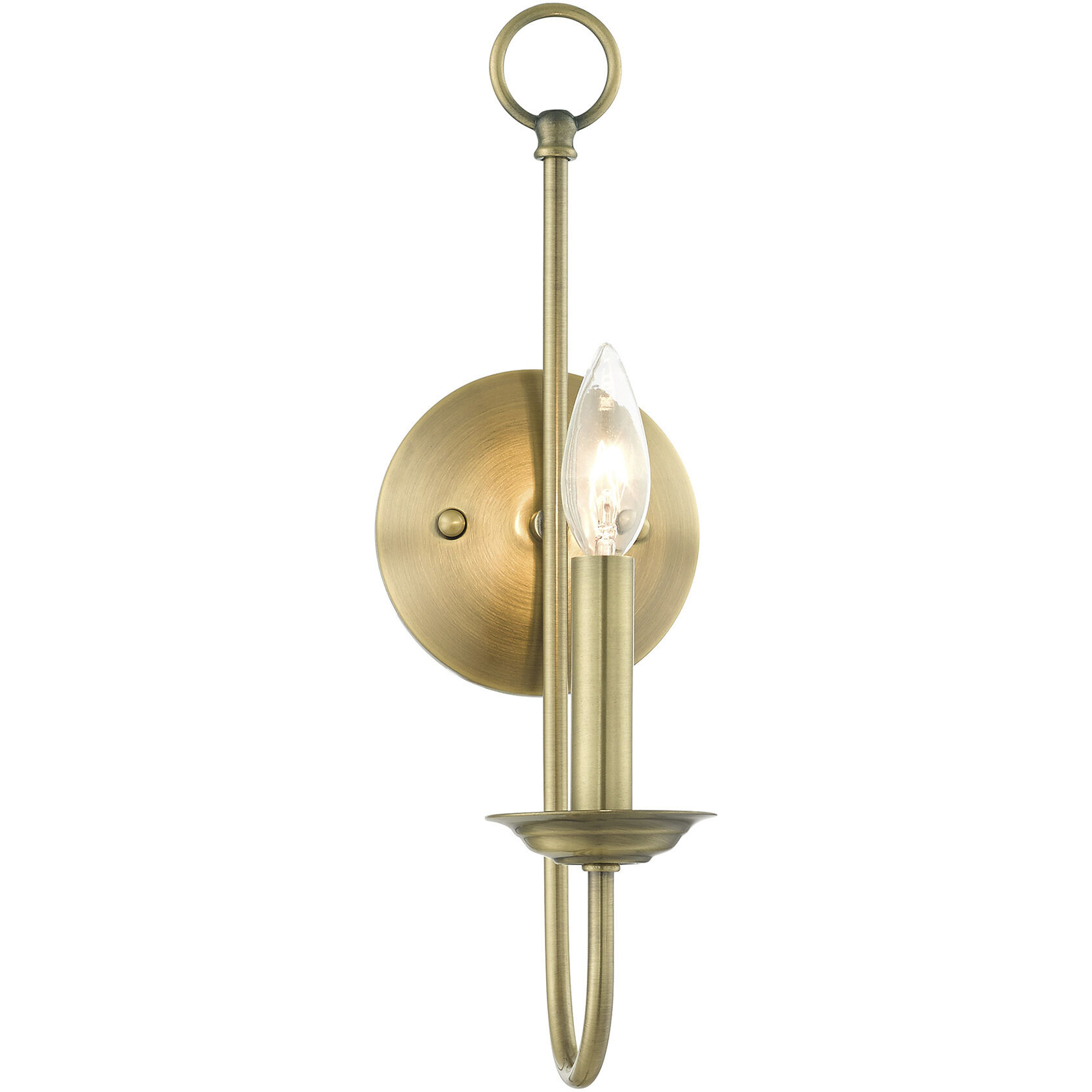 Estate 1 Light 5 inch Antique Brass Sconce Wall Light