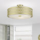 Vistaview 4 Light 21 inch Soft Gold Semi-Flush Ceiling Light