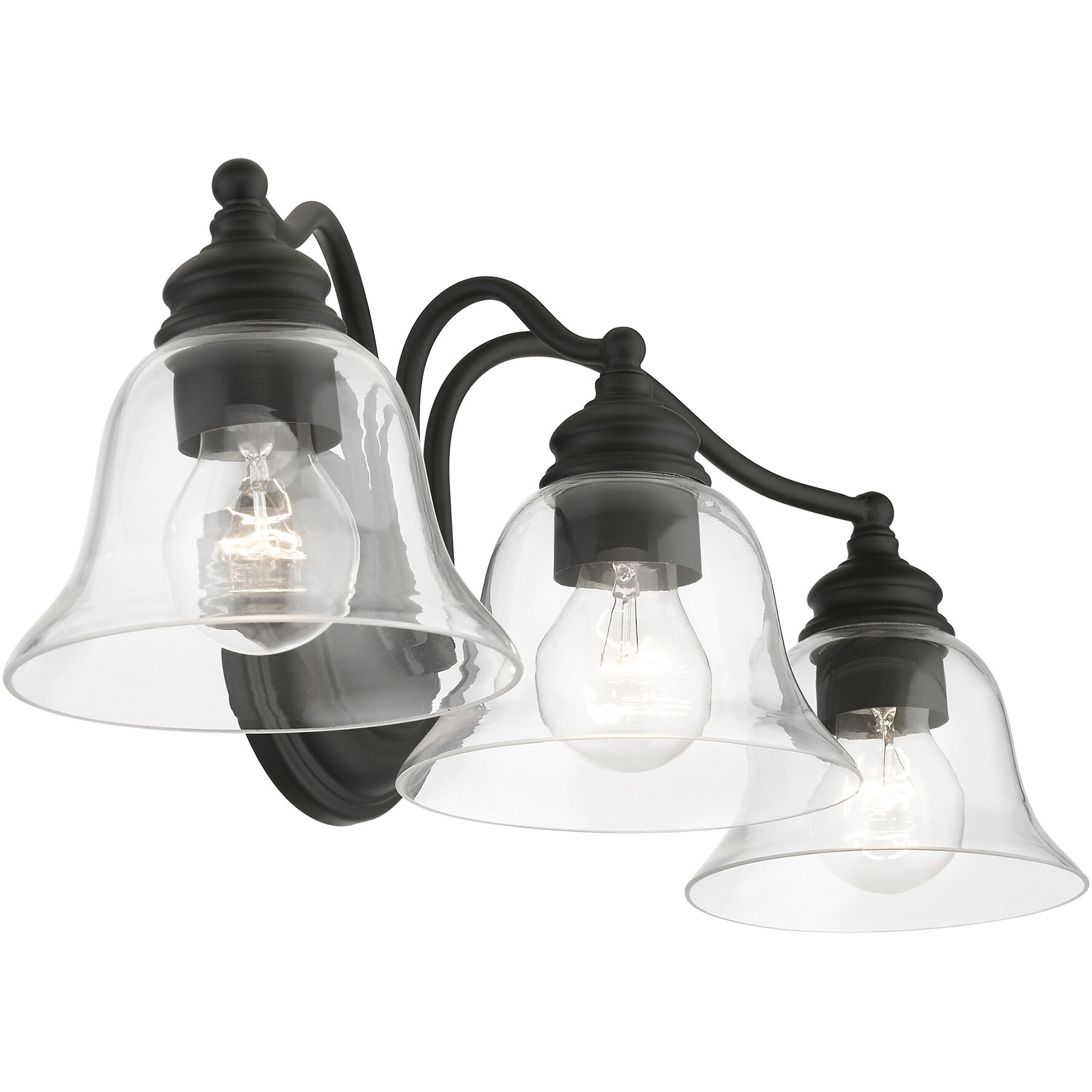 Moreland 3 Light 24 inch Black Vanity Sconce Wall Light