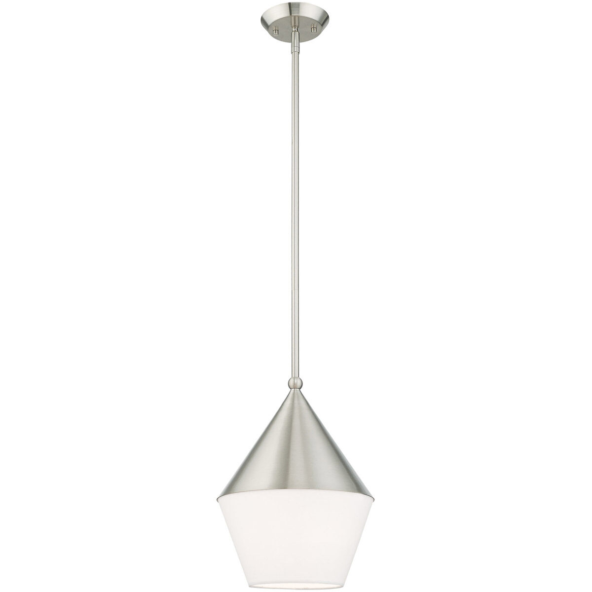 Stockholm 1 Light 10 inch Brushed Nickel Mini Pendant Ceiling Light