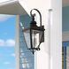 Adams 3 Light 10.63 inch Black with Brushed Nickel Finish Cluster Outdoor Large Wall Lantern Wall Light