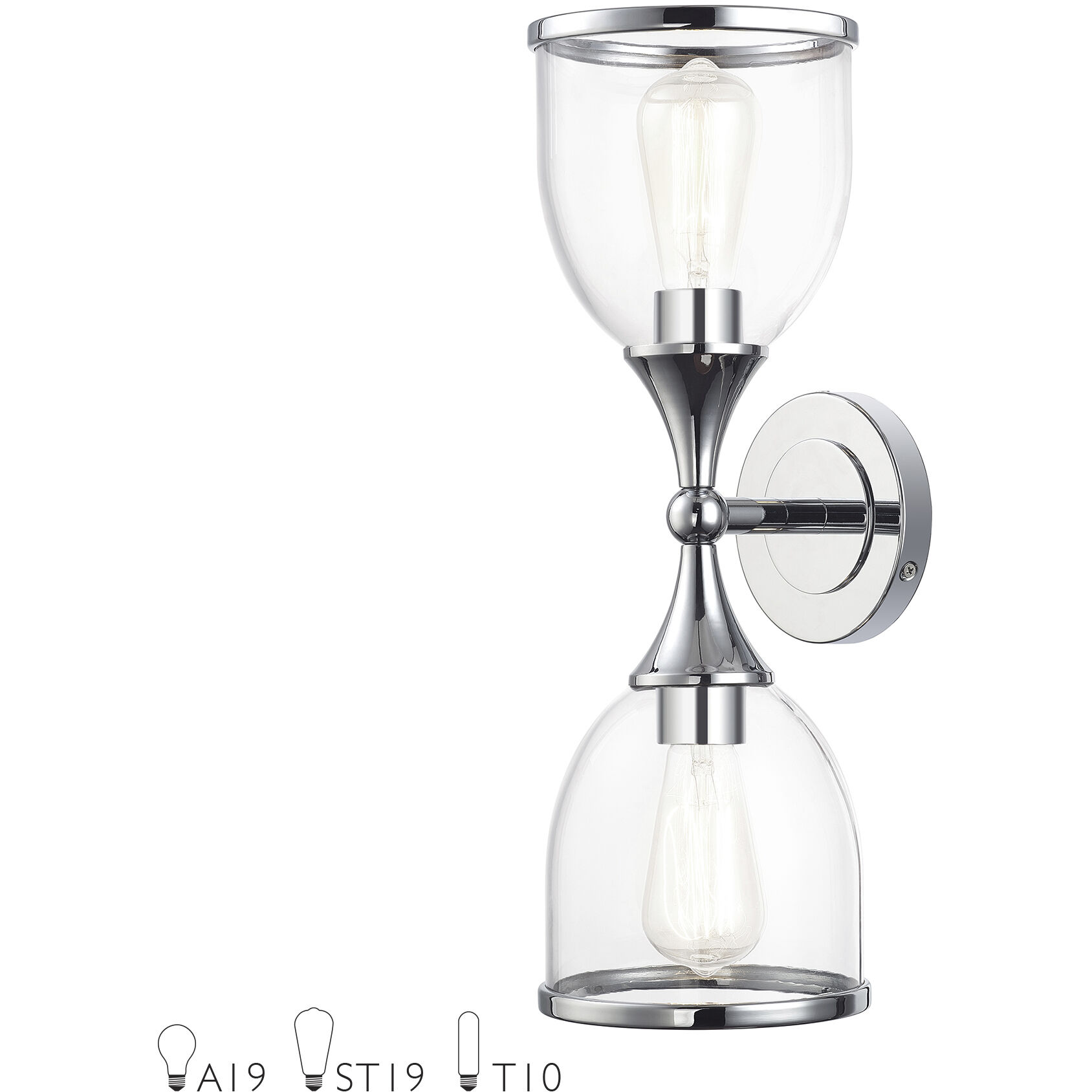 Ashridge 2 Light 6.5 inch Polished Chrome Vanity Wall Sconce Wall Light