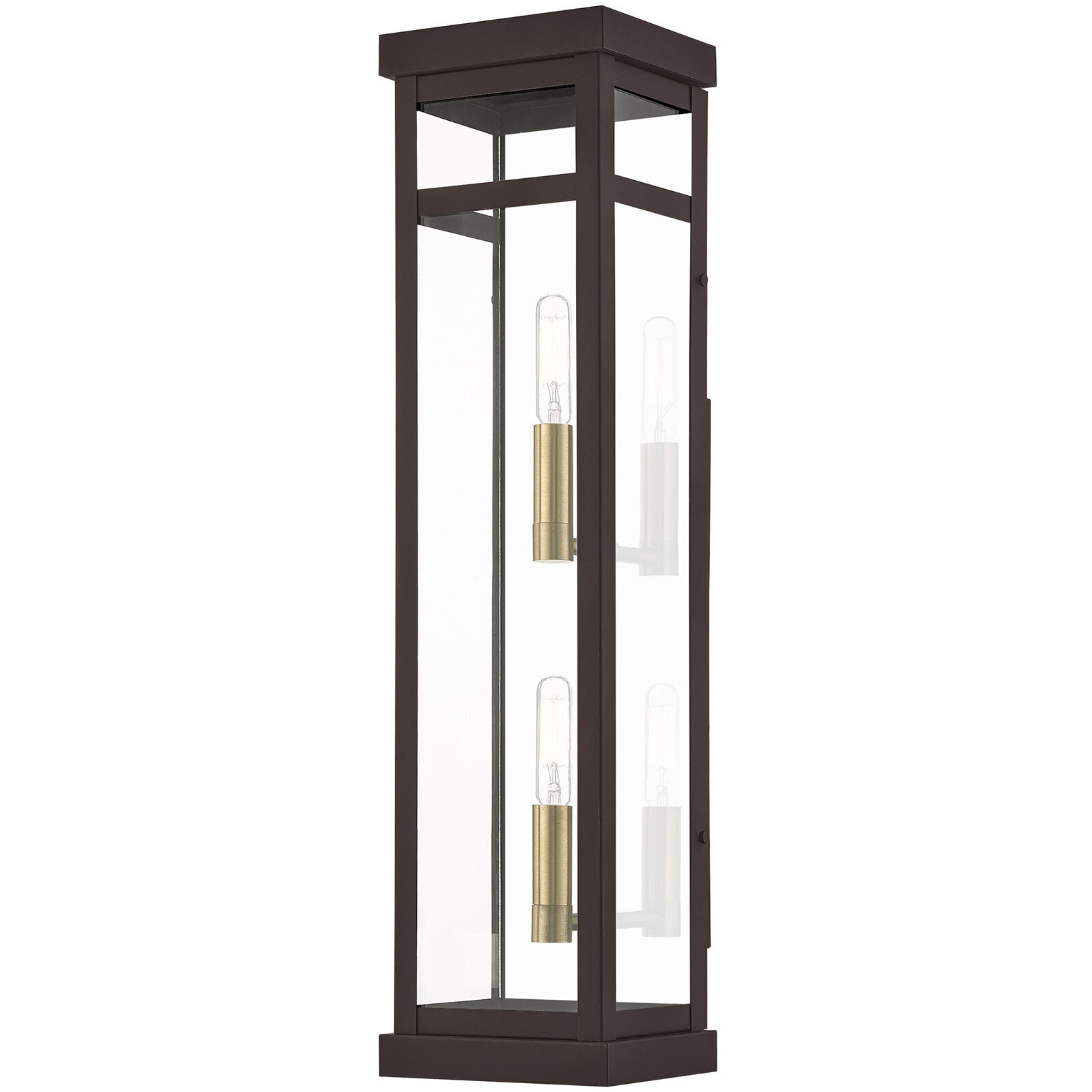 Hopewell 2 Light 22 inch Bronze Outdoor Wall Lantern