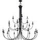 Estate 24 Light 60 inch Black Foyer Chandelier Ceiling Light