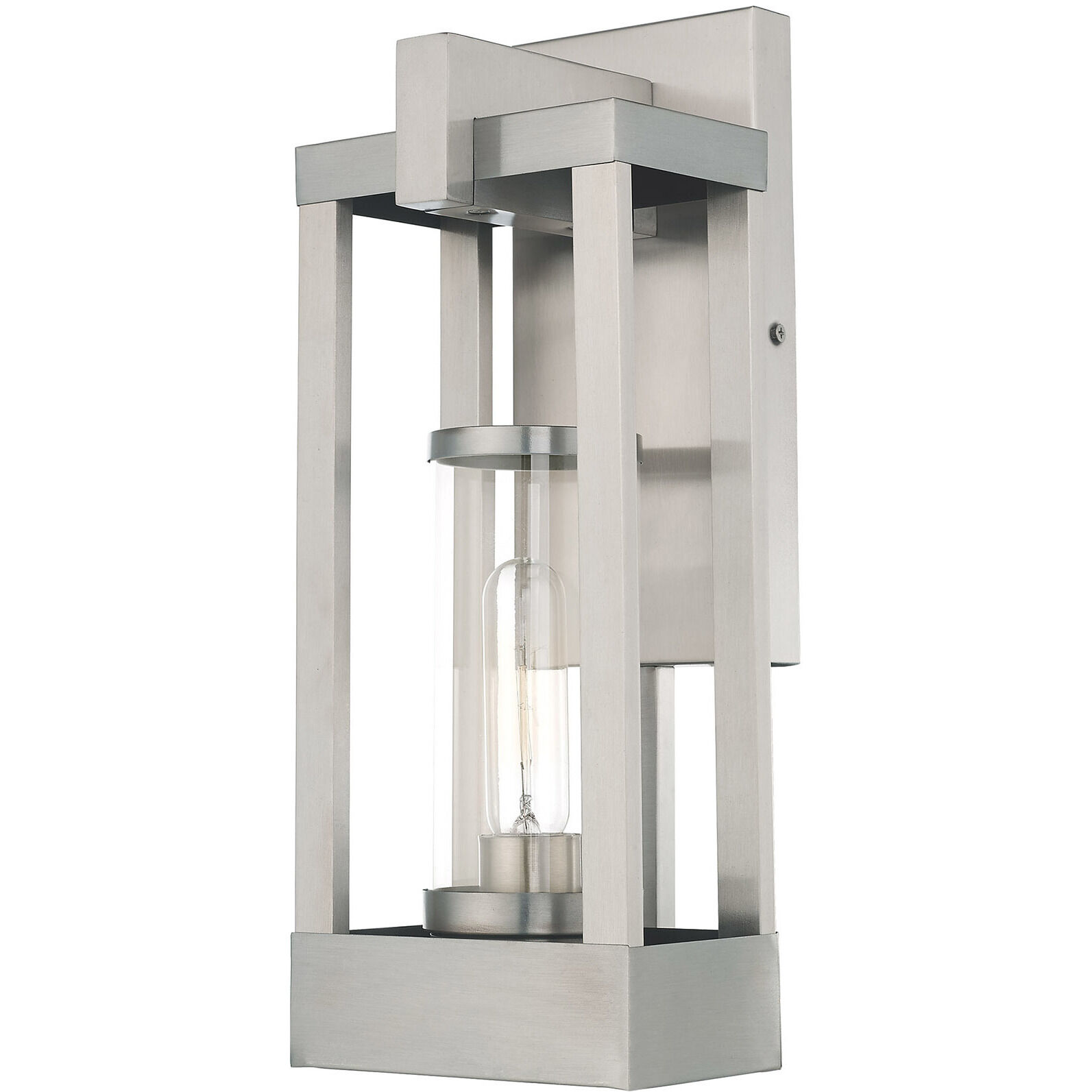 Delancey 1 Light 16 inch Brushed Nickel Outdoor Wall Lantern