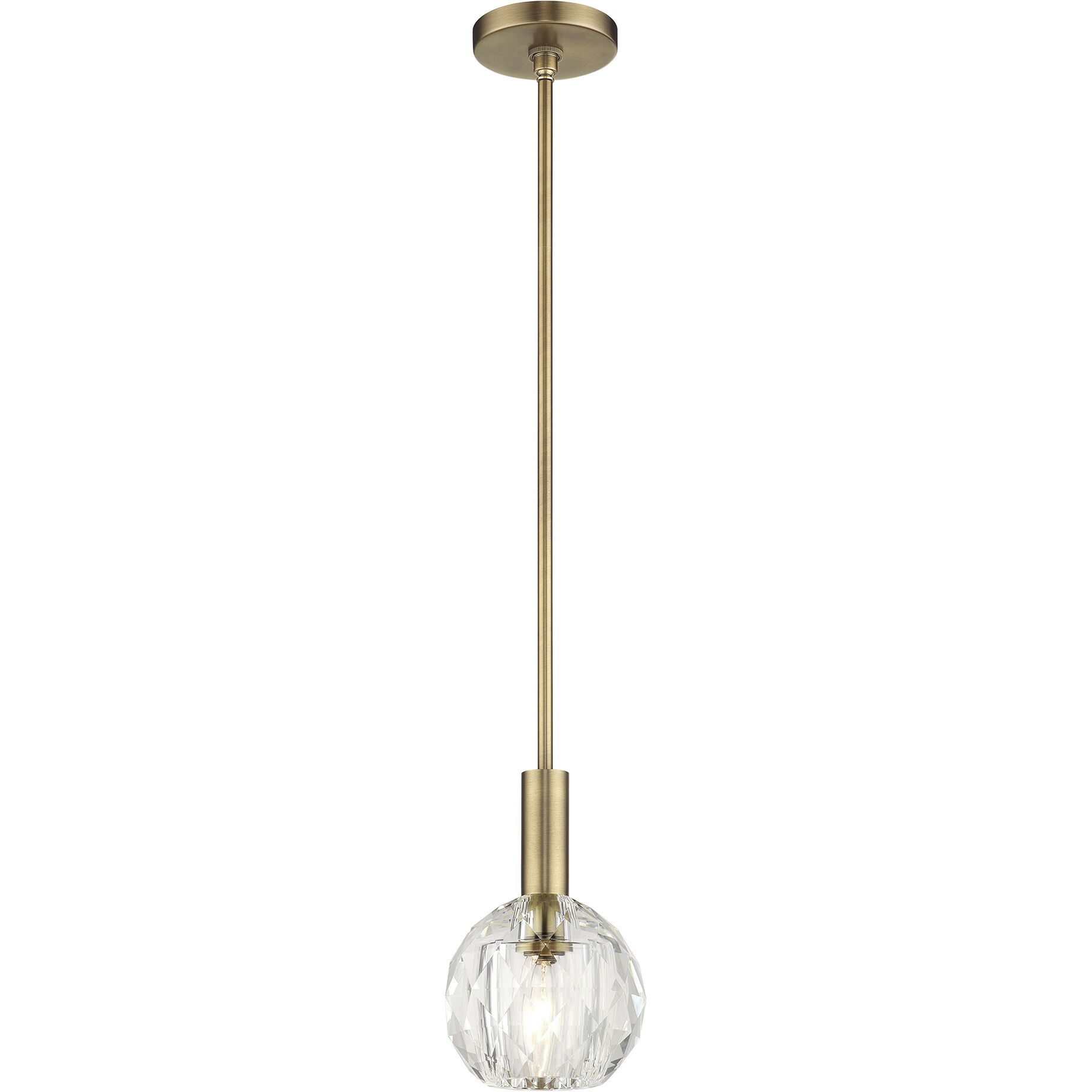 Whitfield 1 Light 6.5 inch Natural Brass Pendant Ceiling Light